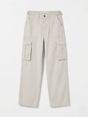 Bershka Light Beige Men's Cargo Pants